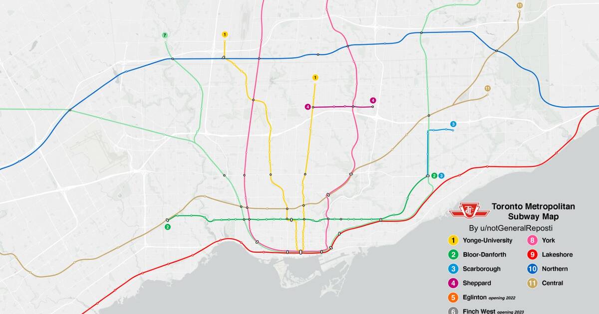 What the TTC map would look like if all existing railways were rapid ...