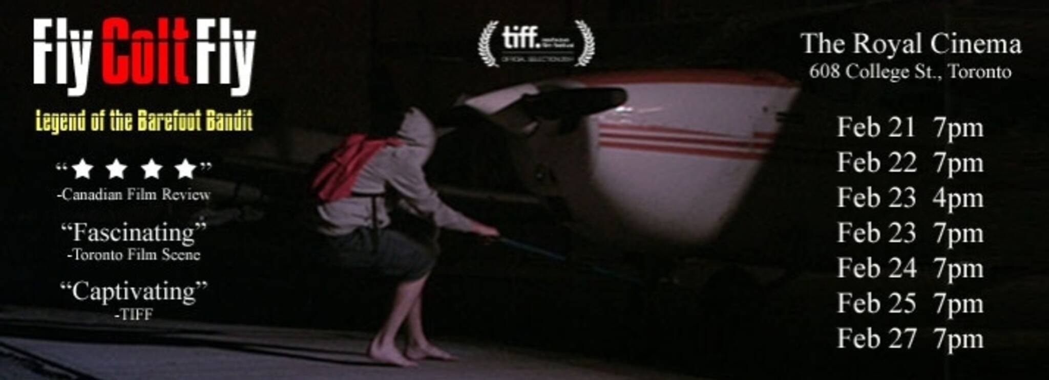 Fly Colt Fly : Legend OF The Barefoot Bandit - screening at The Royal Cinema