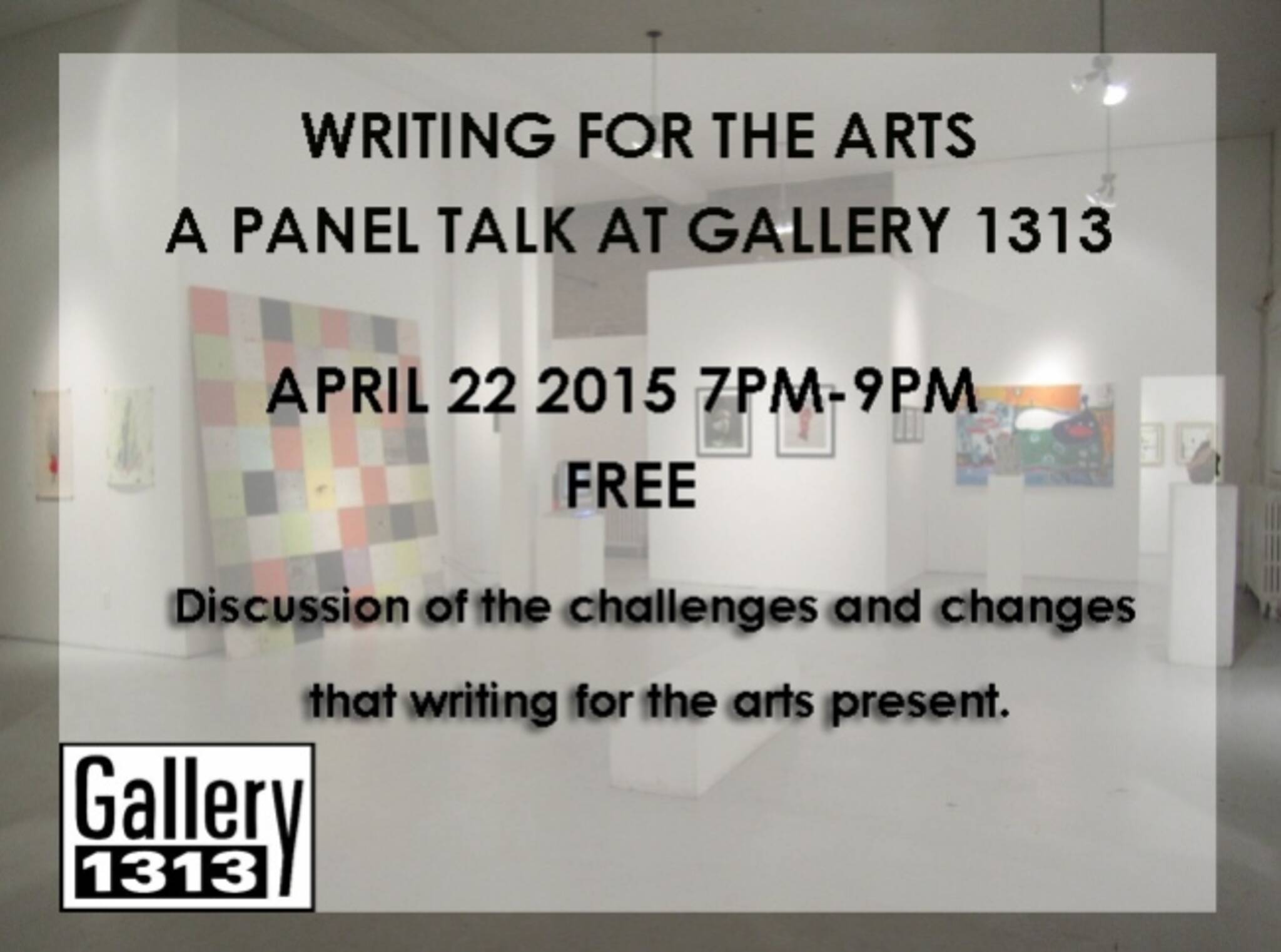 Gallery 1313 A Panel Talk