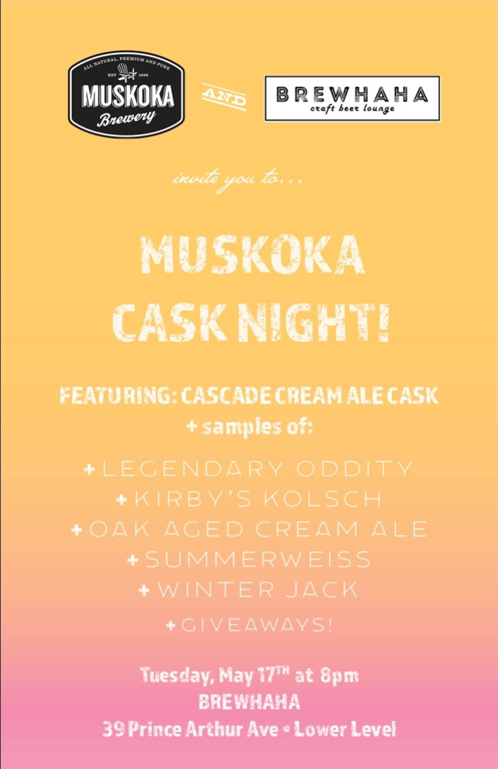 Muskoka Cask Night!