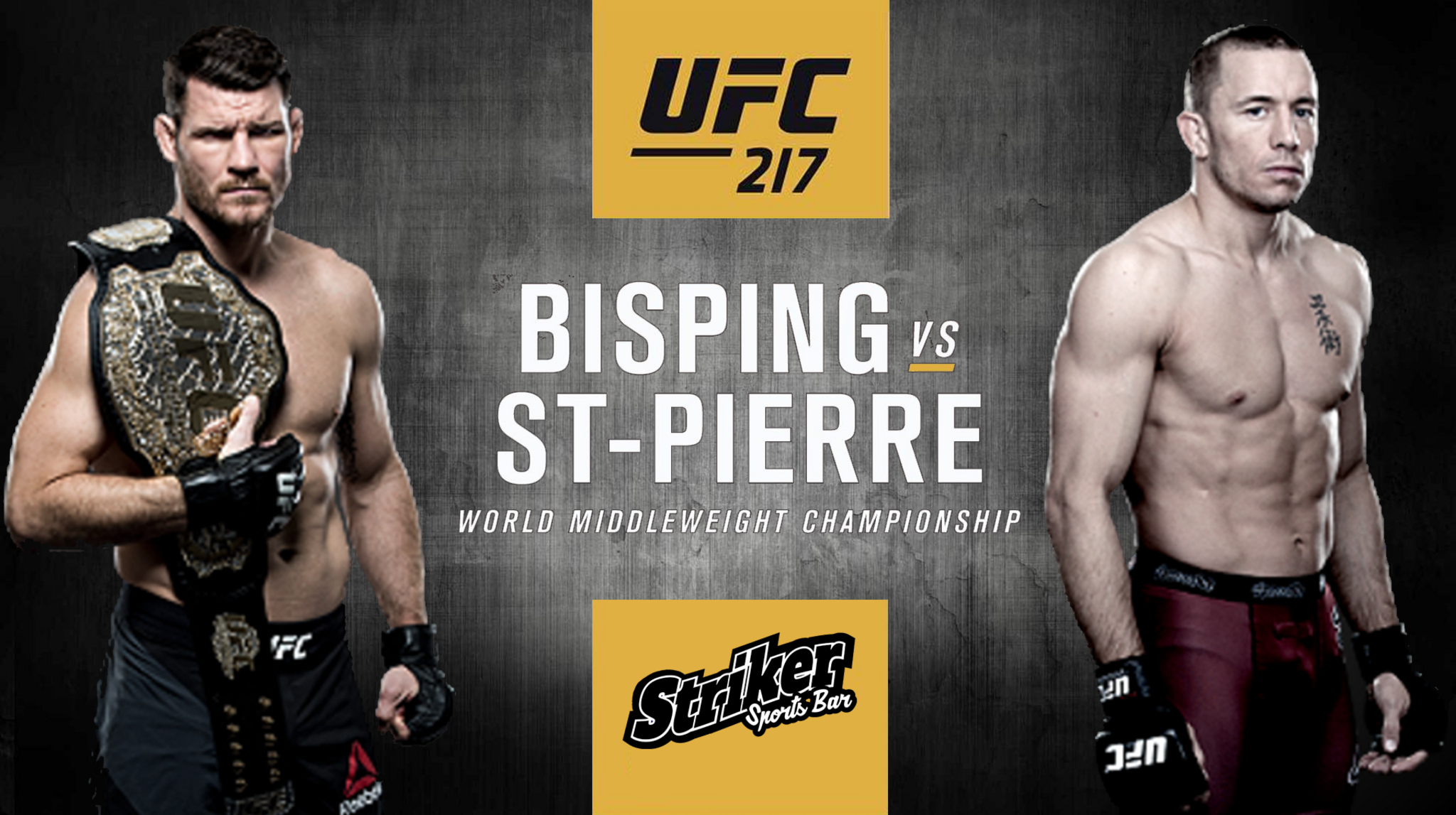 UFC 217 Bisping vs St-Pierre at Striker!2048 x 1147