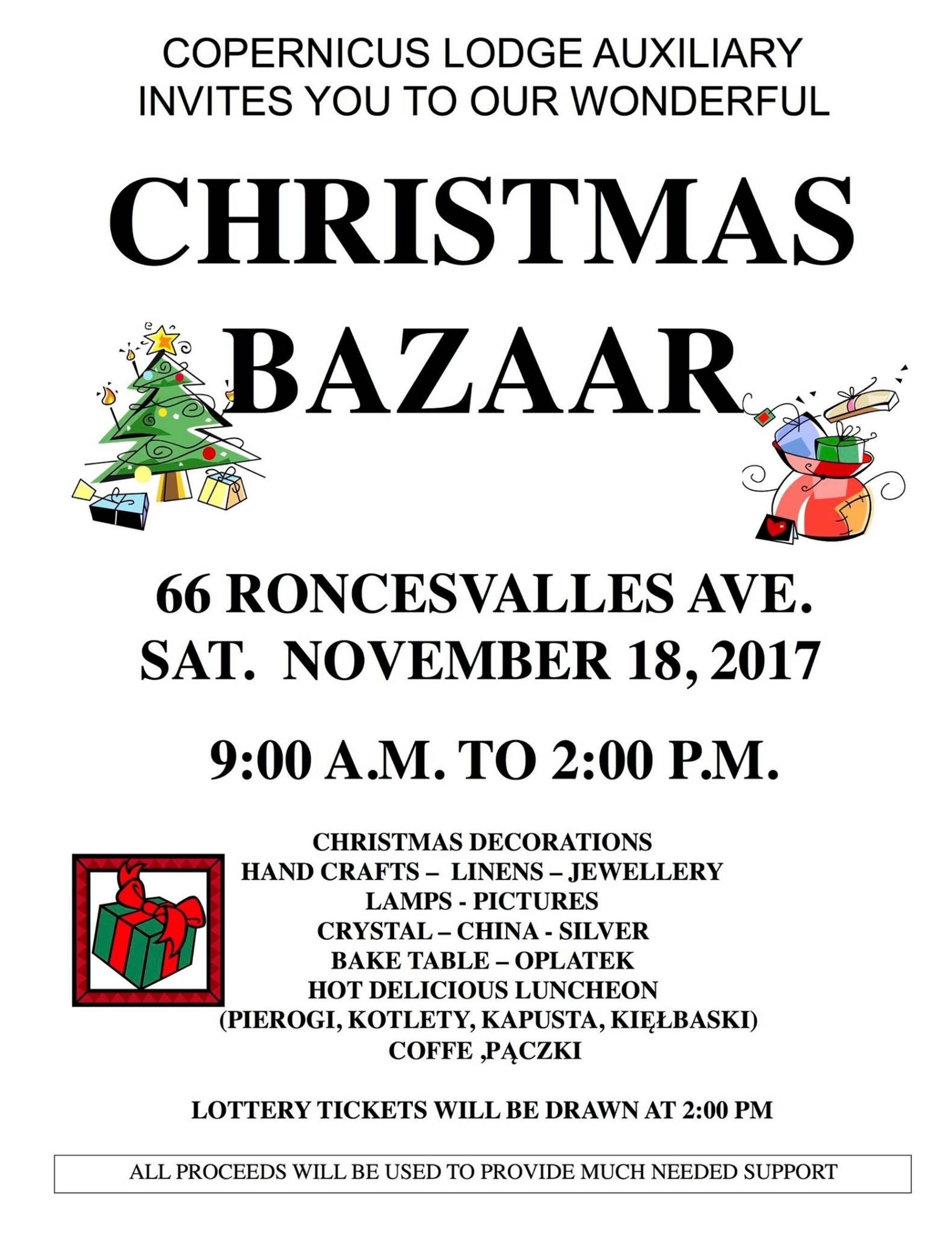 Copernicus Lodge Christmas Bazaar