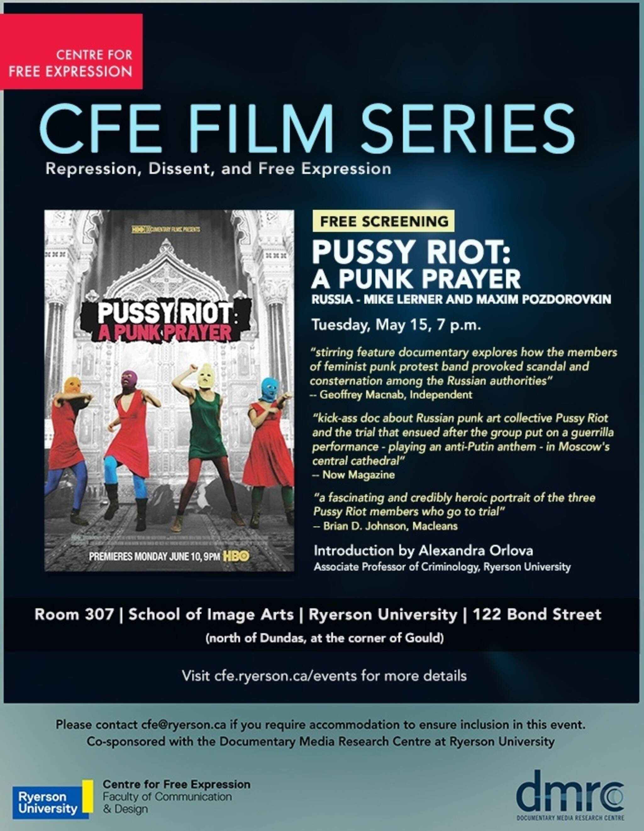 Cfe Film Series Pussy Riot A Punk Prayer