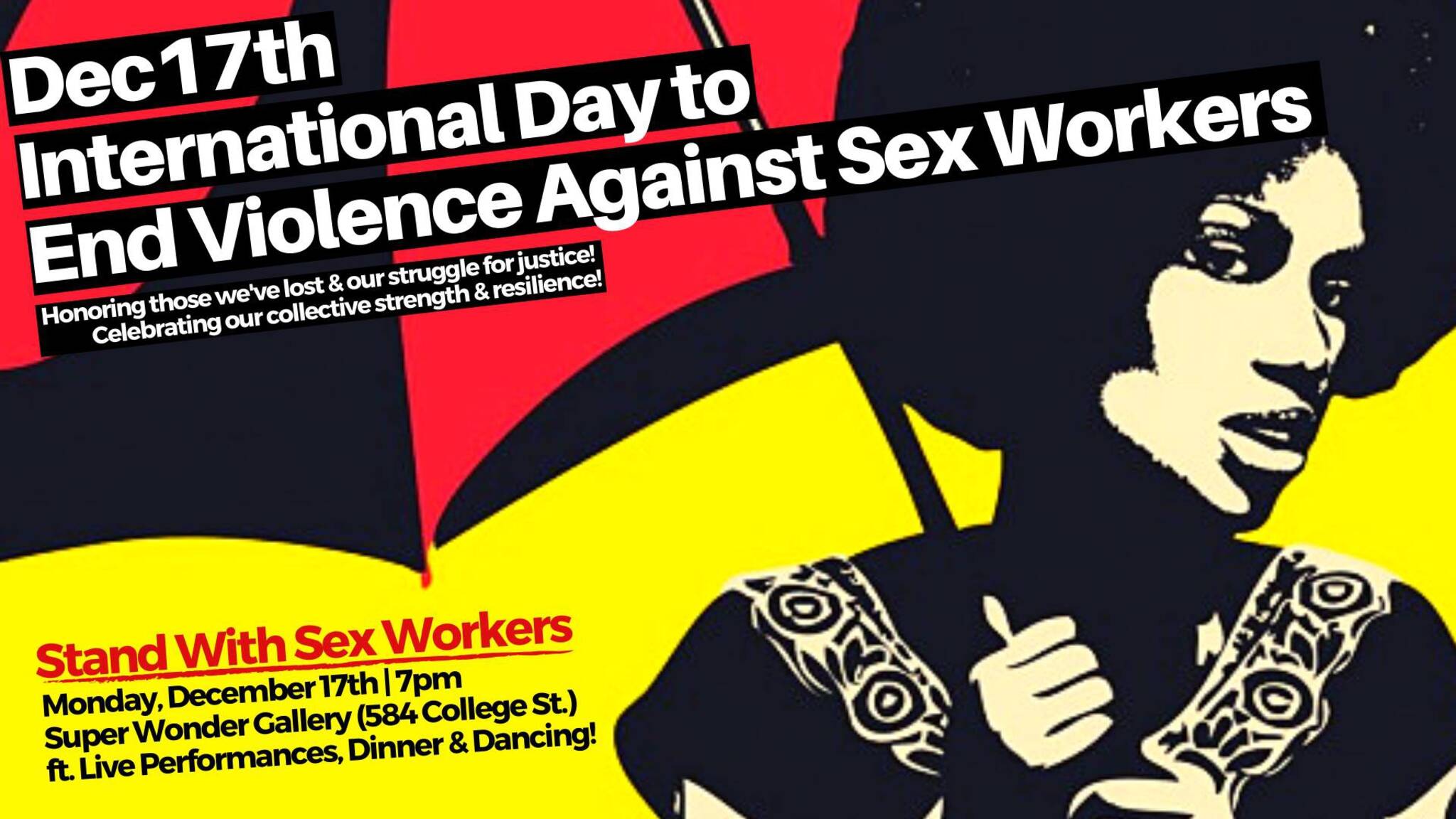 International Day To End Violence Against Sex Workers Dinner And Dance