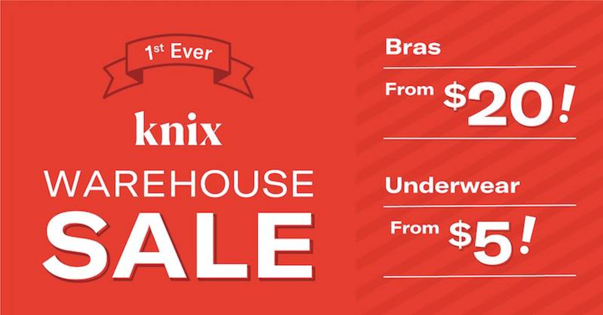 The Knix Toronto Warehouse Sale is NOW OPEN until May 28! Shop up
