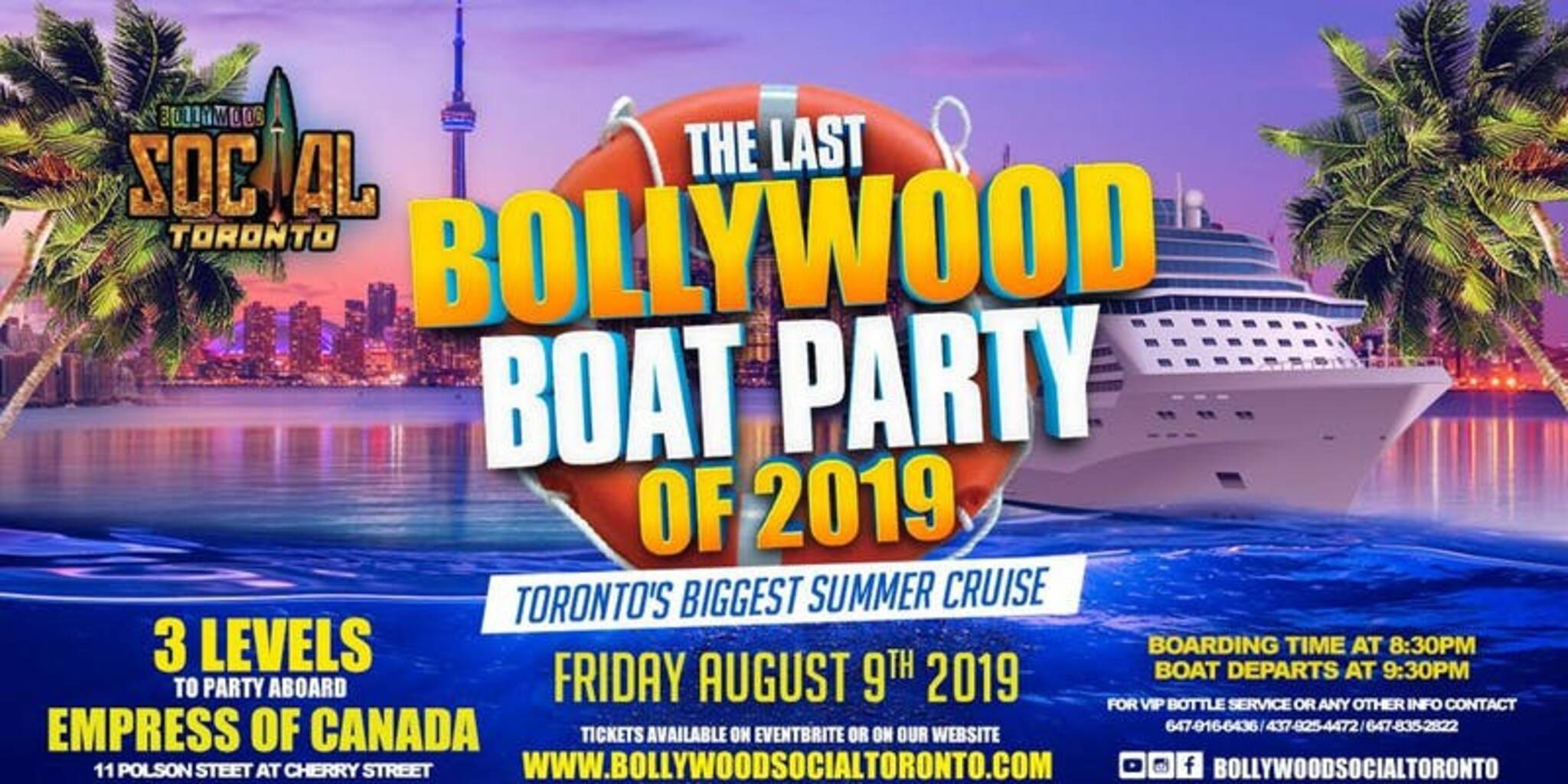 bollywood boat cruise party toronto