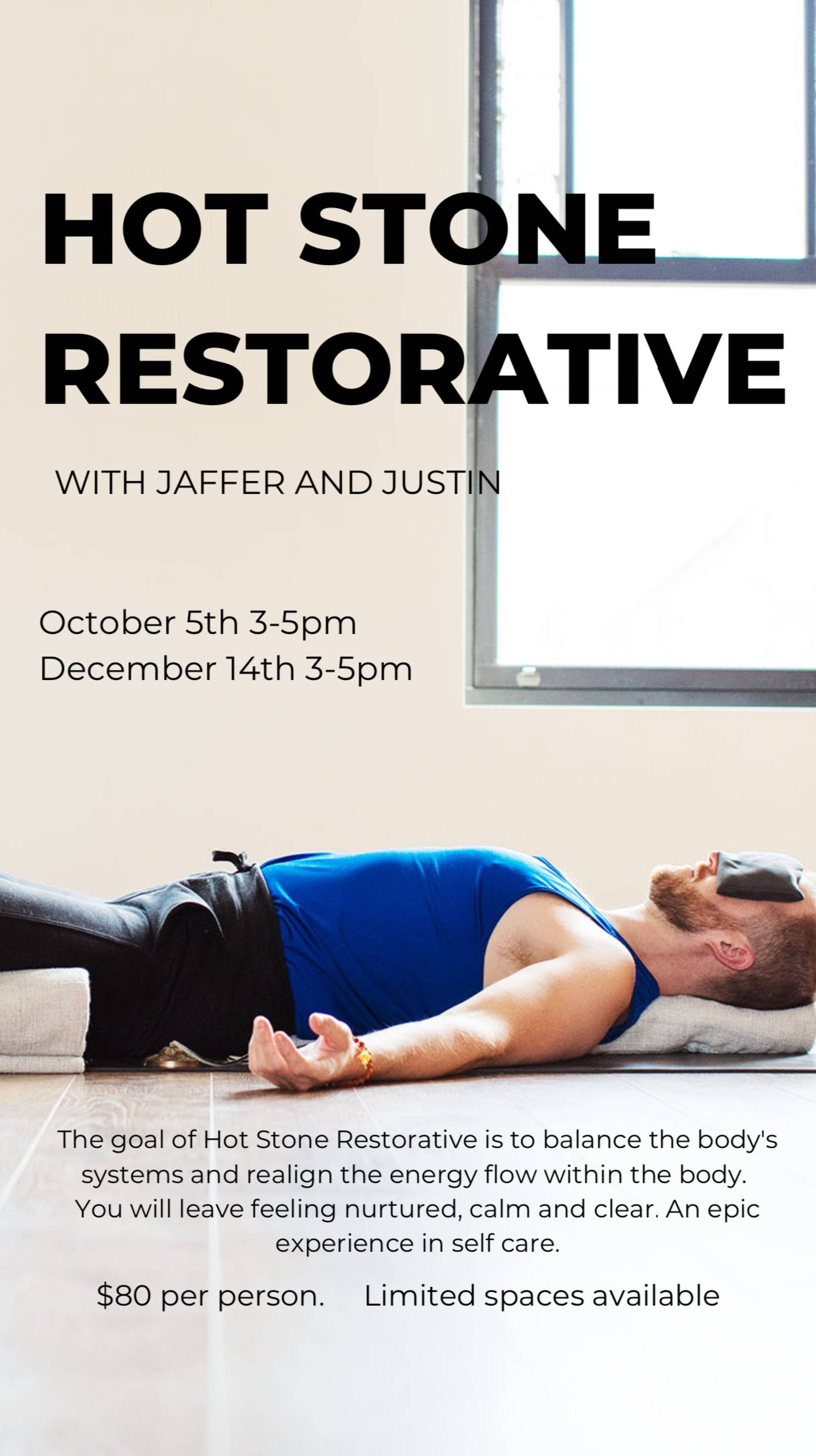 Hot Stone Restorative Massage And Workshops