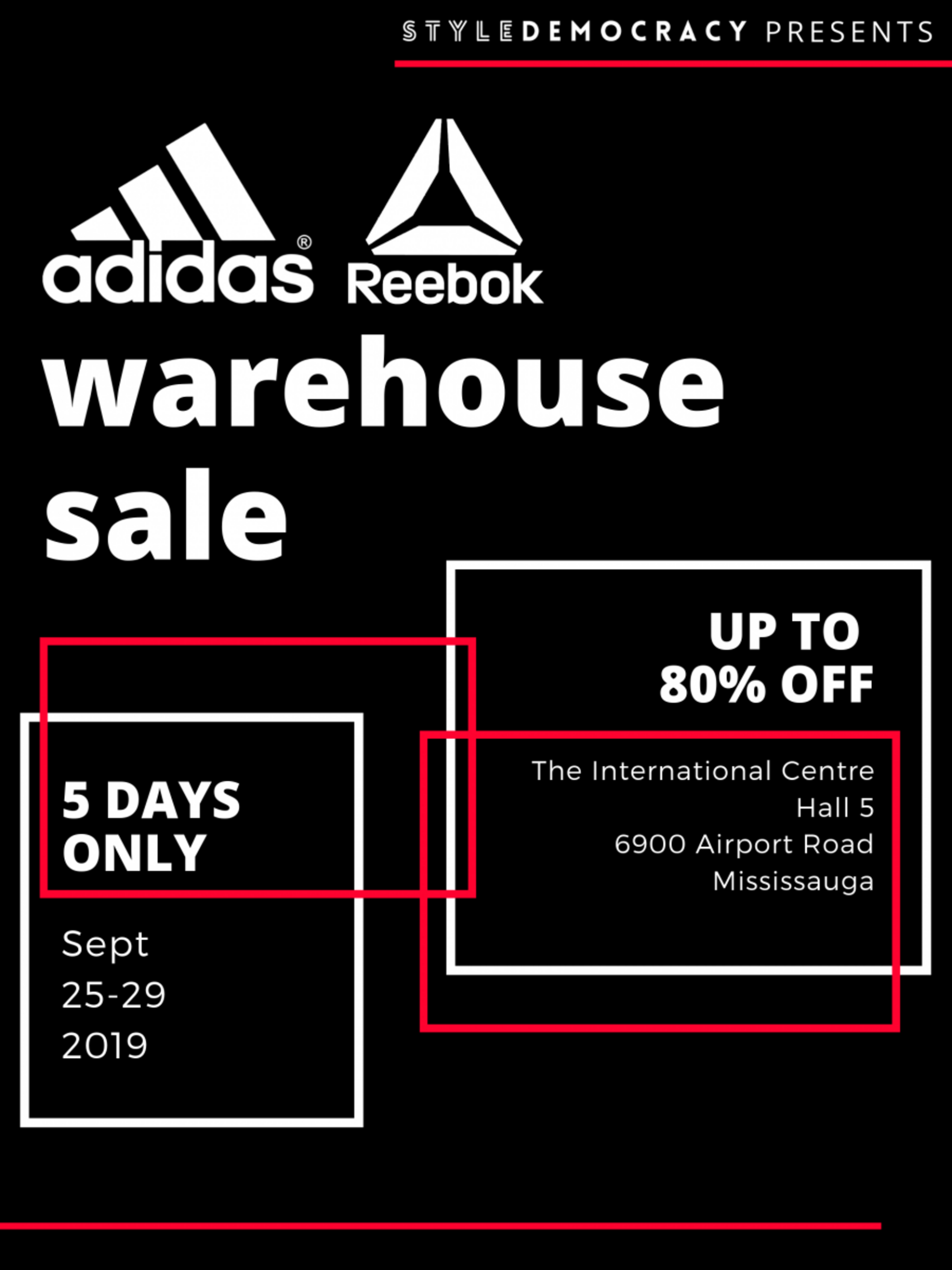 adidas & Reebok Warehouse Sale