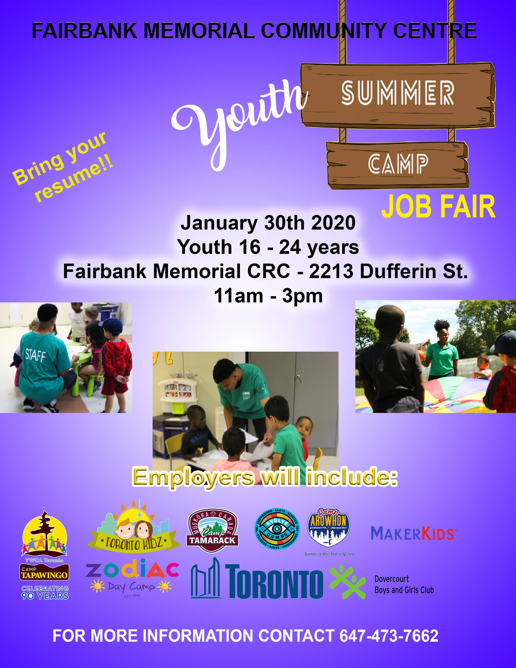 Youth Summer Camp Job Fair