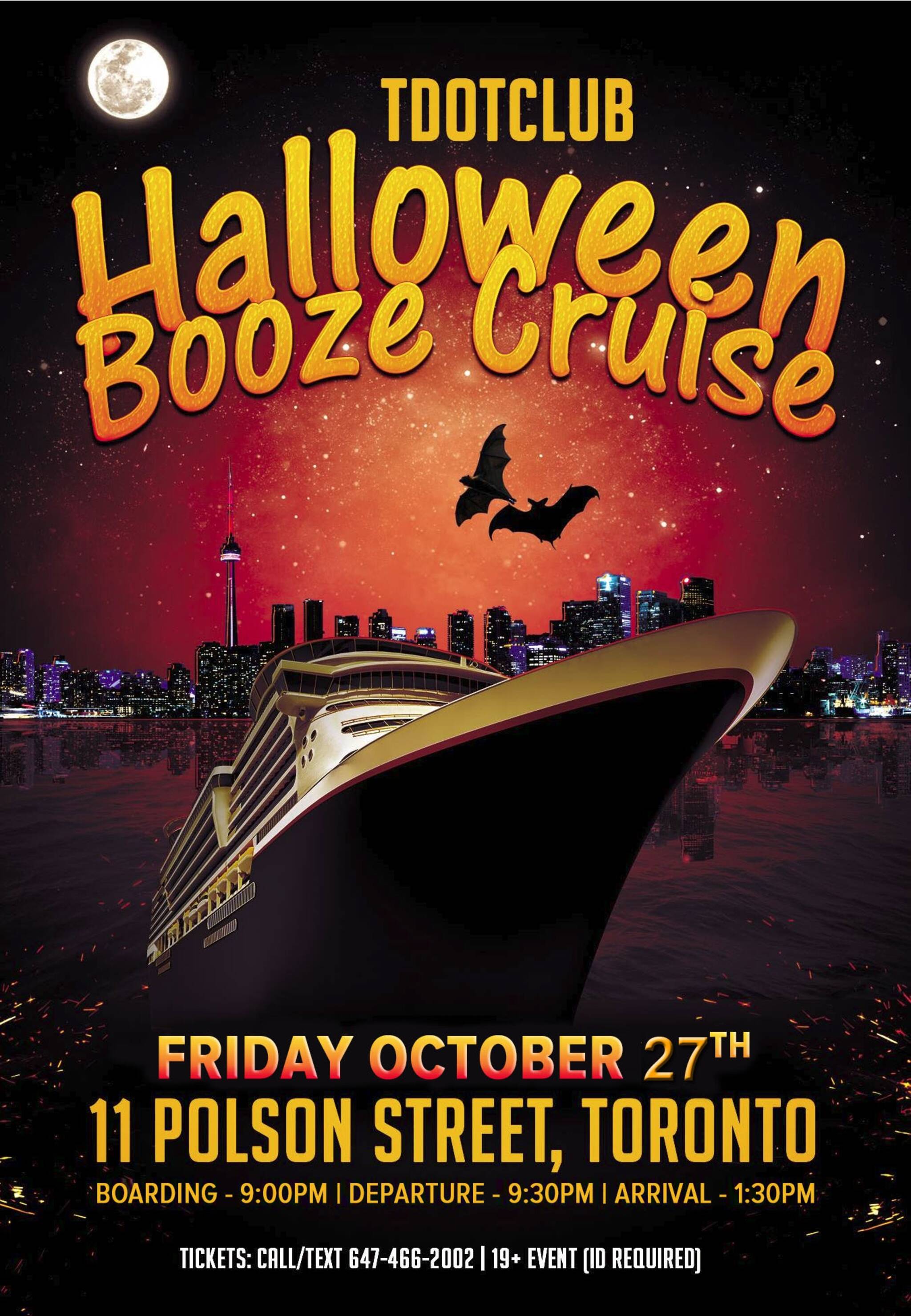 halloween booze cruise toronto