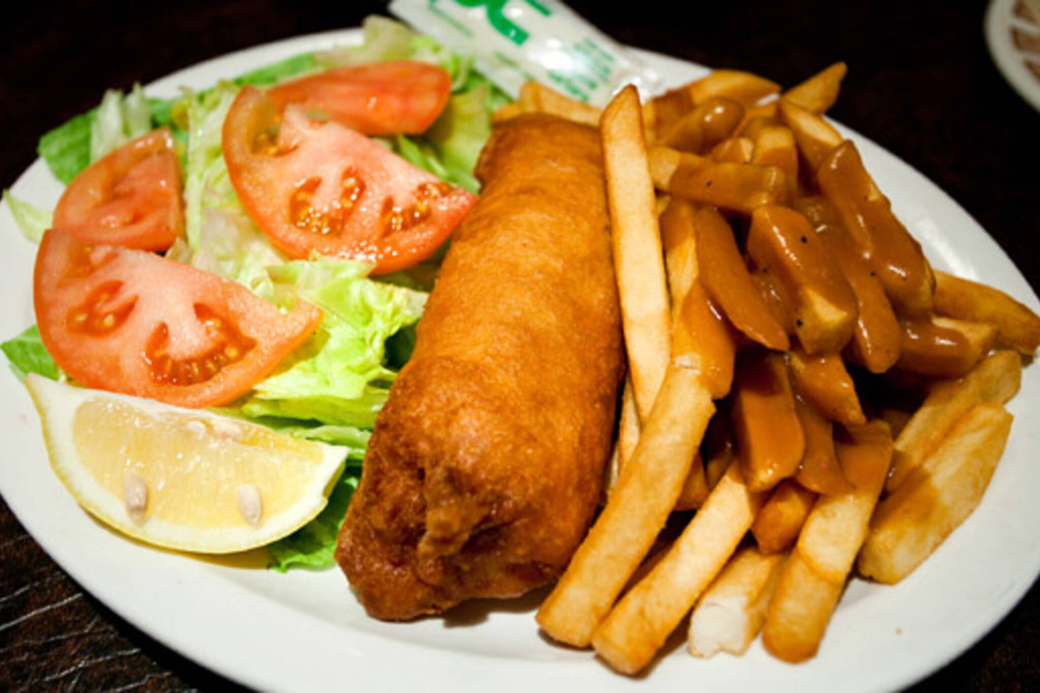 Fish and Chips are Aris Place on Roncesvalles