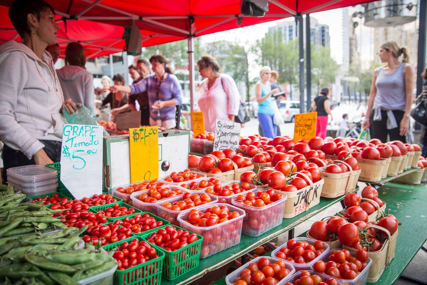Farmers' markets in Toronto by day of the week