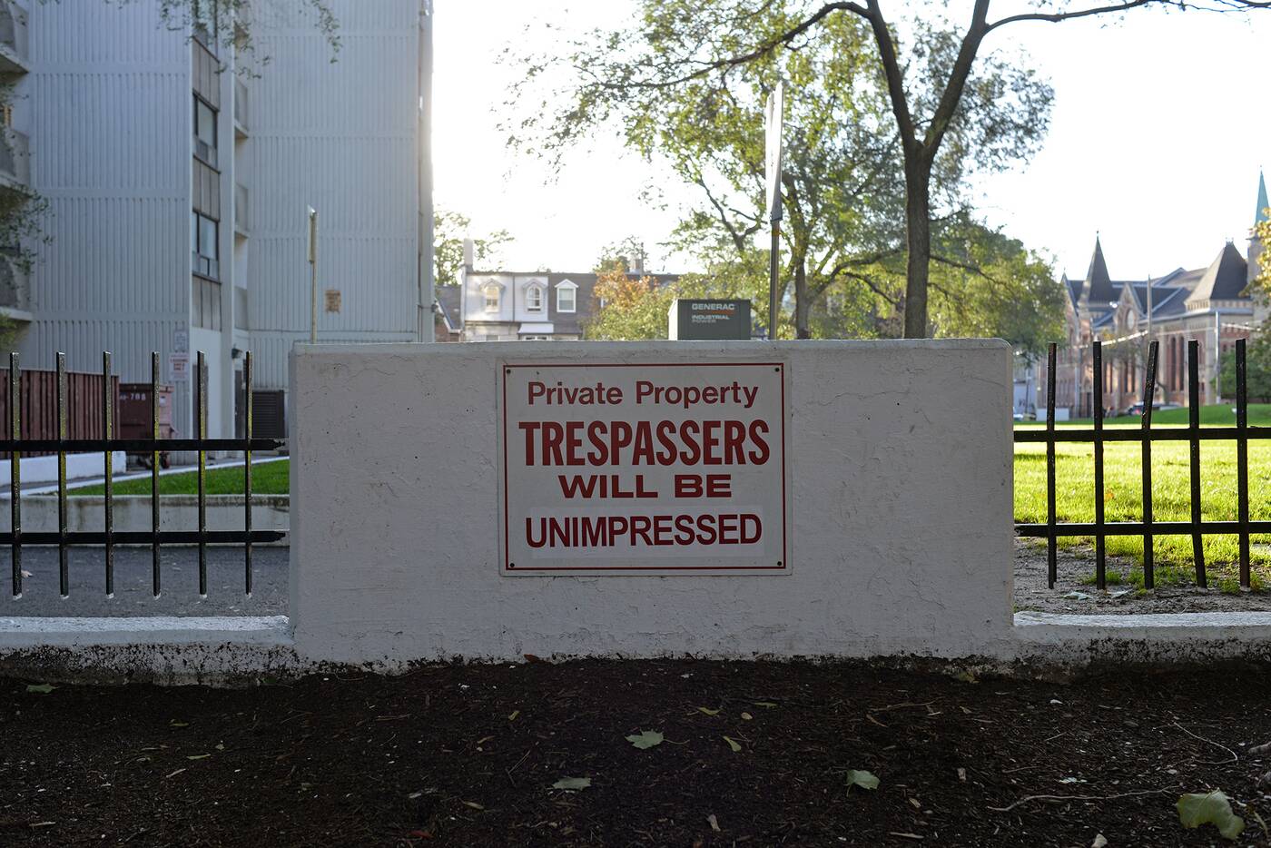 trespass sign toronto
