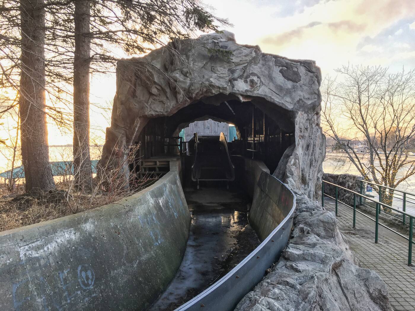 Abandoned water ride at Ontario Place now an epic urban ruin
