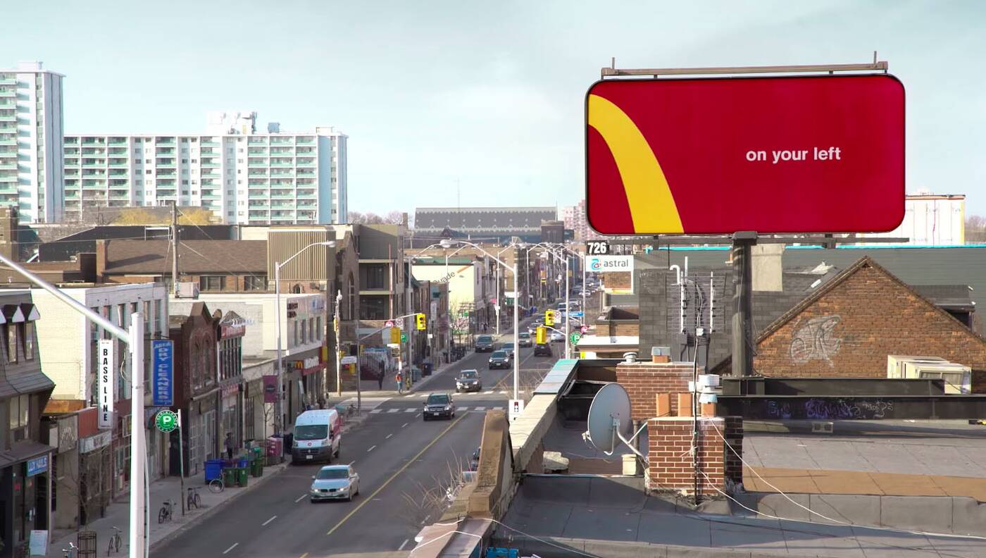 McDonalds Billboard Toronto