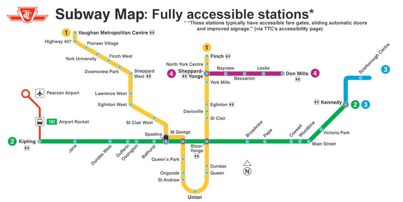 ttc accesibility map