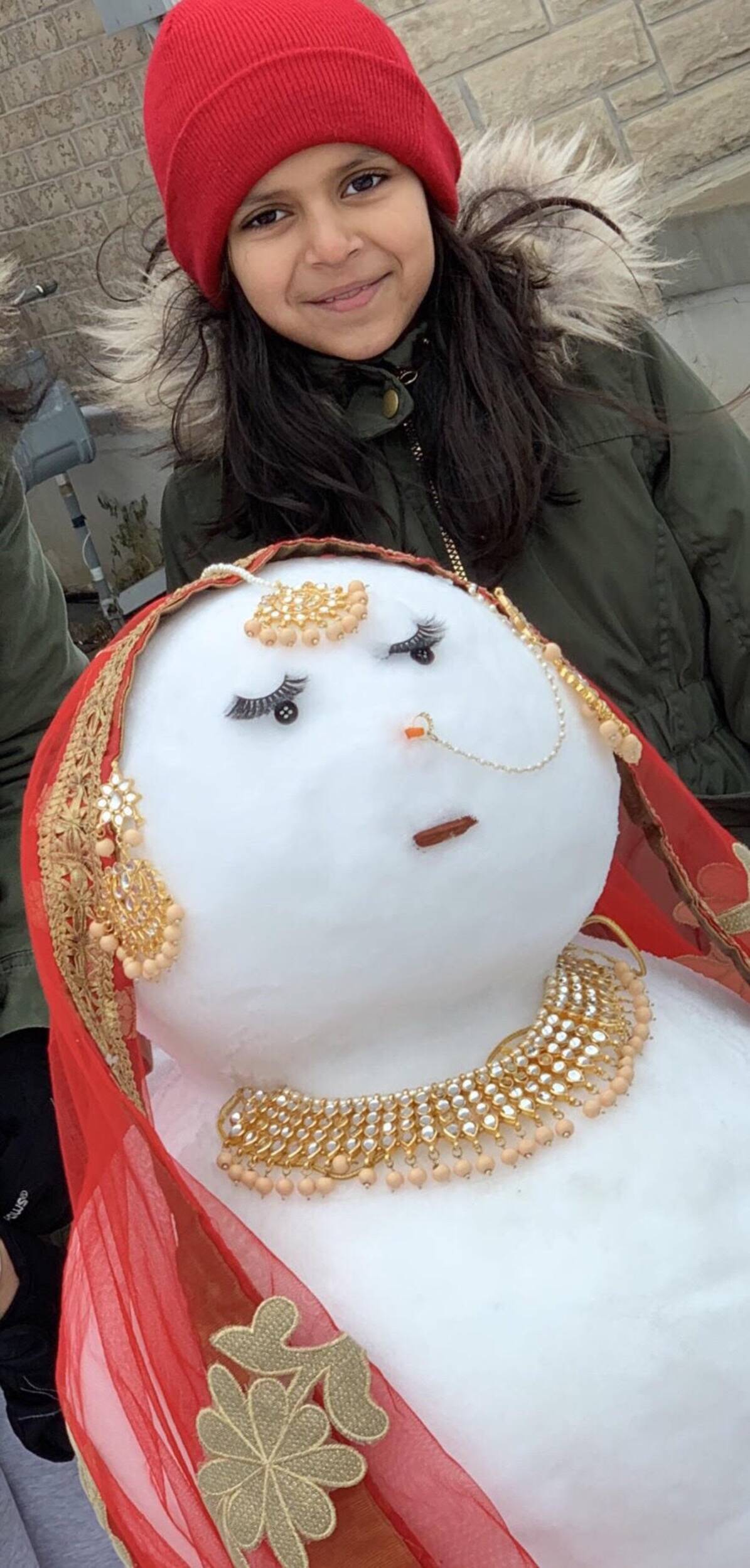 snow woman brampton