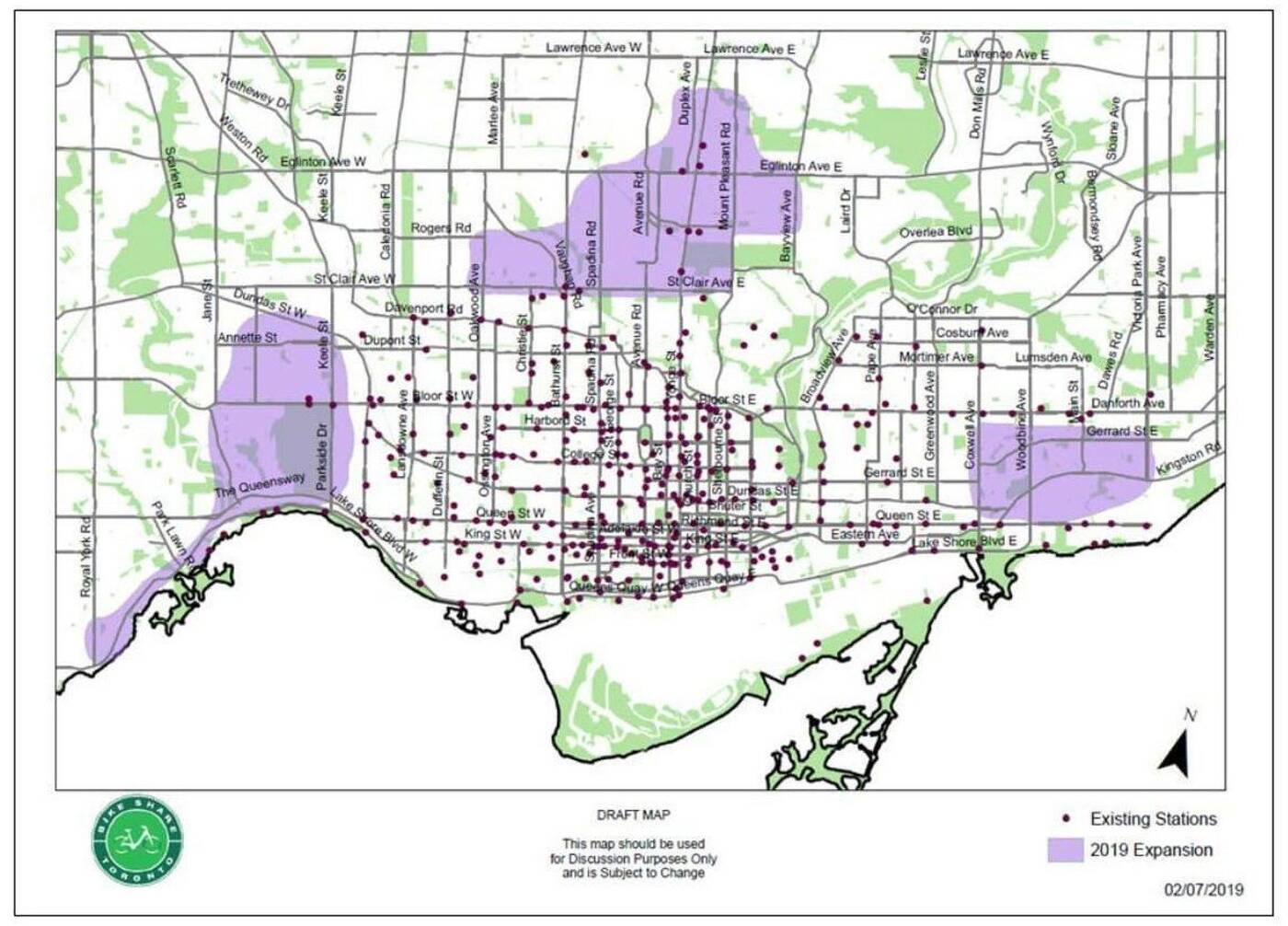toronto bike share map Toronto S Bike Share Program Is Expanding To 10 New Neighbourhoods toronto bike share map