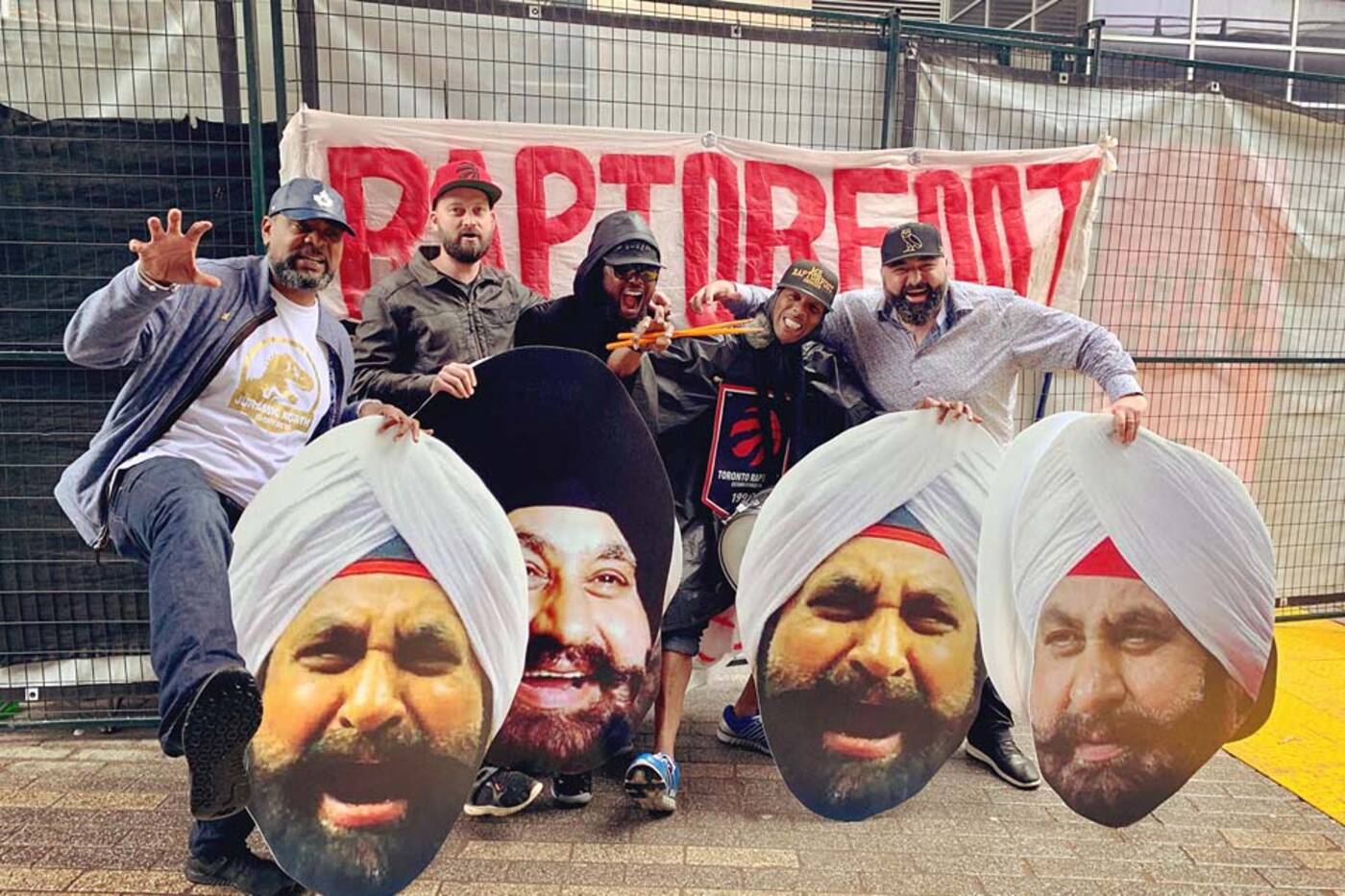 Someone just created giant Nav Bhatia Superfan heads to cheer on the