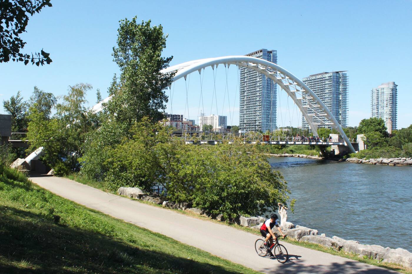 The Humber Bay Arch Bridge is one of Toronto's most enduring landmarks