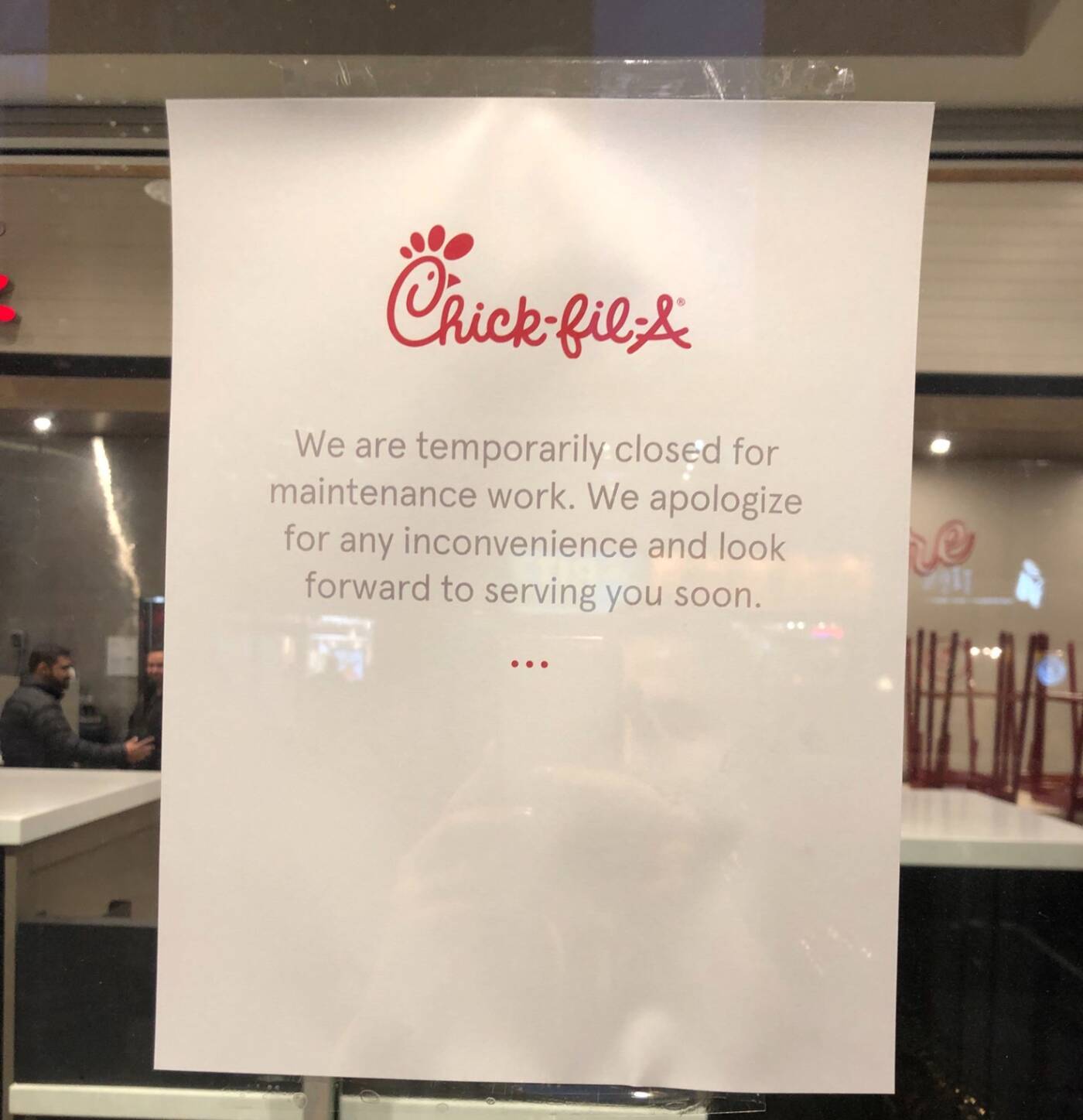 ChickfilA was mysteriously closed in Toronto today