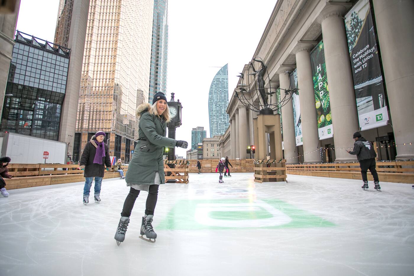 Toronto's newest outdoor skating rink is now officially open at Union