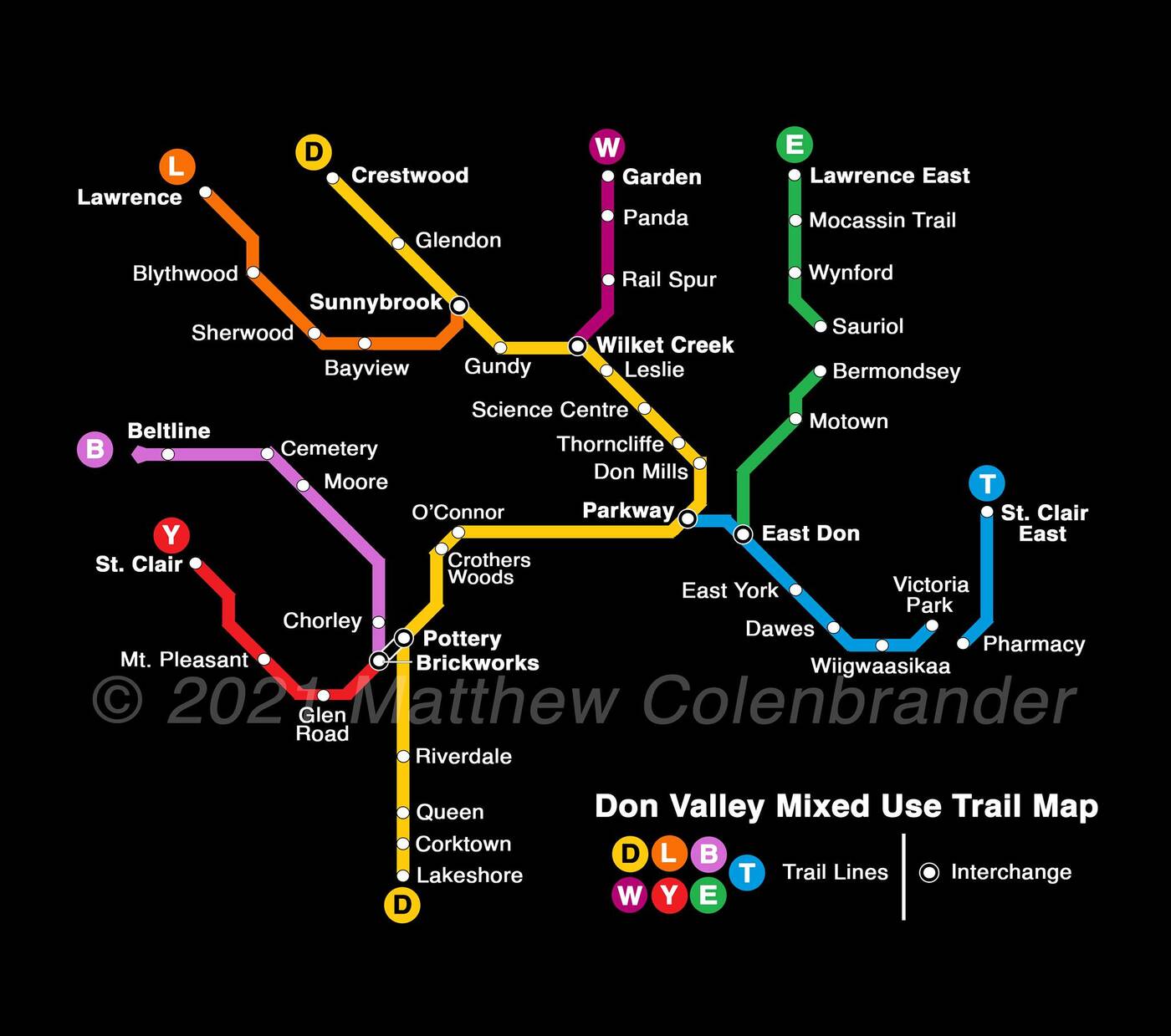 don valley map toronto
