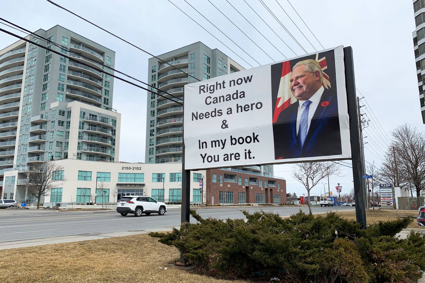 Someone is photoshopping this Doug Ford sign with other people's
