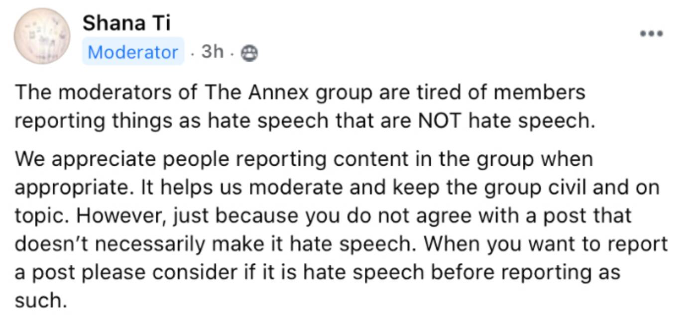 hate speech facebook