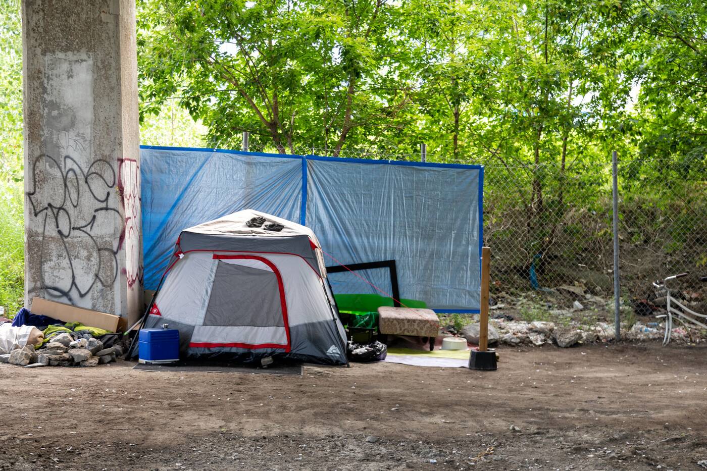 多伦多无家可归者的营地