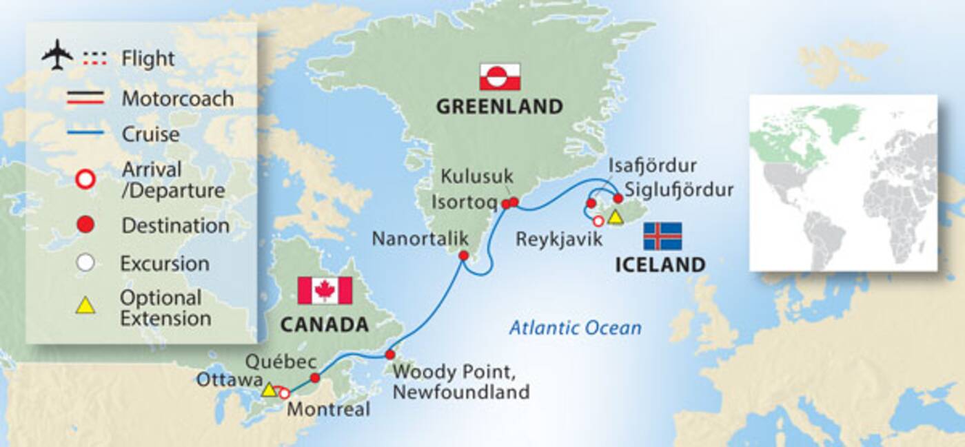 Now you can trip a cruise ship from Ontario to Greenland and Iceland