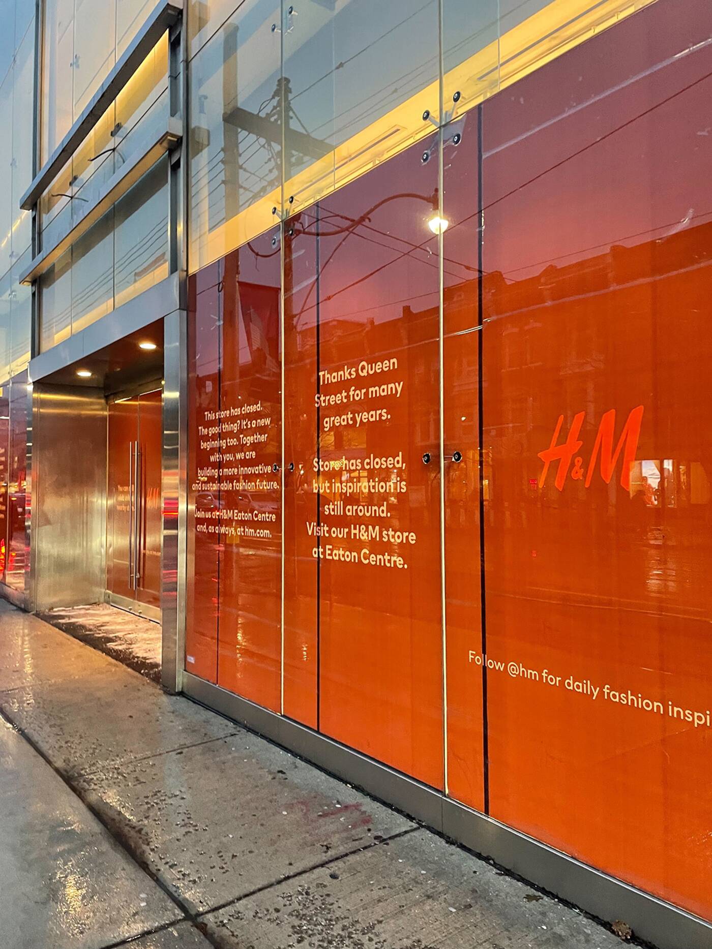 H&M is closing another store in Toronto