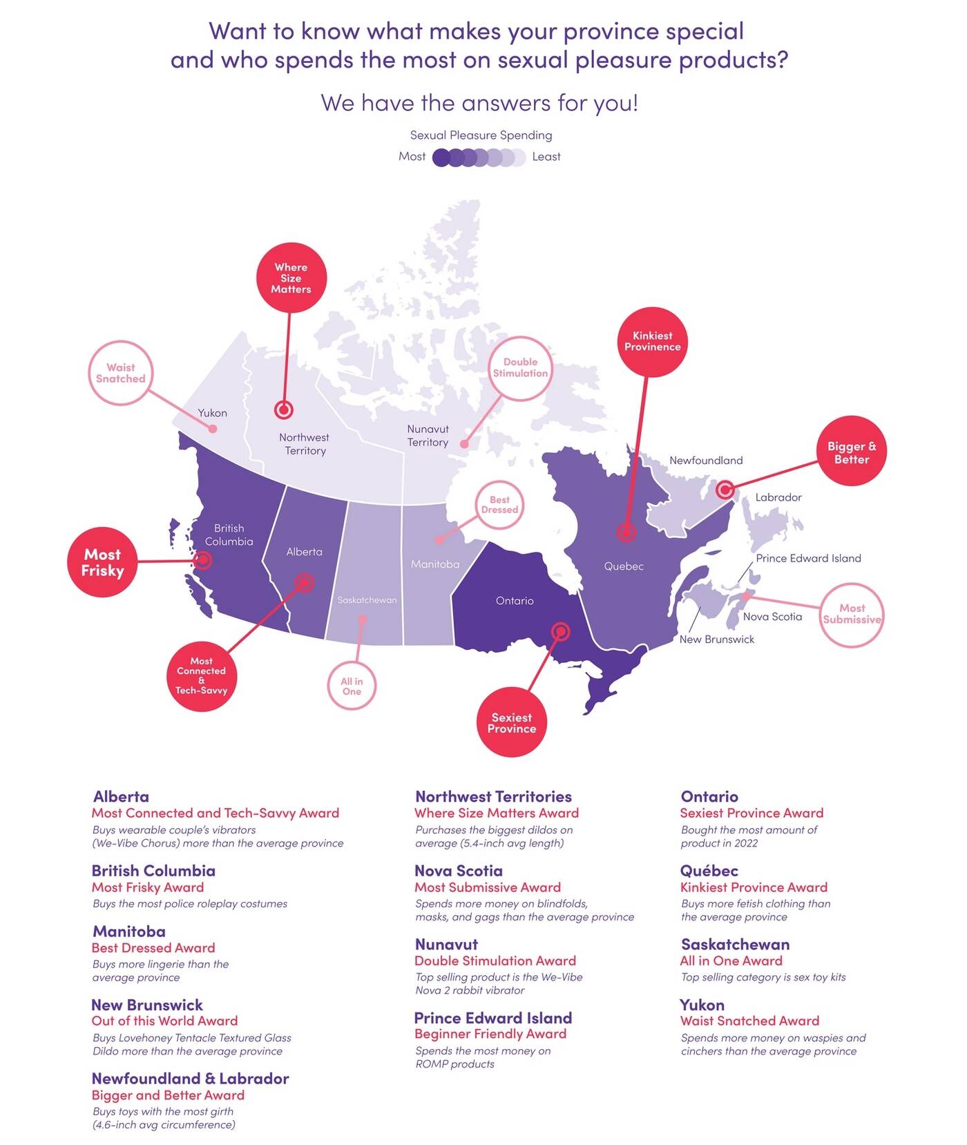 Sex Map Of Canada Reveals Kinkiest Cities And Provinces And Ontario Came Out Tops
