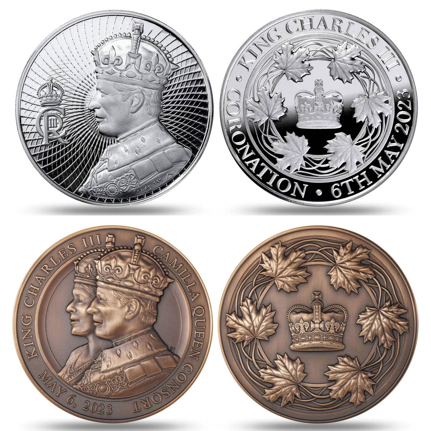 MEDALLIONS - THE CORONATION OF KING CHARLES III CANADIAN BRONZE MEDALLION -  2023 CANADA COINS