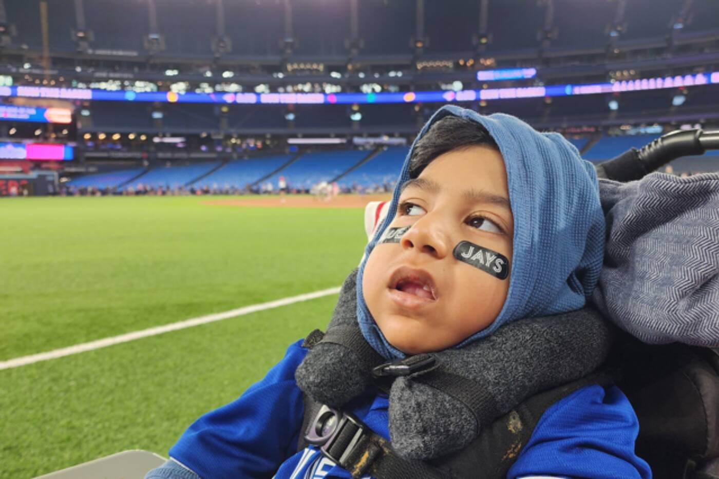 Shaan at the Toronto Blue Jays game. 
